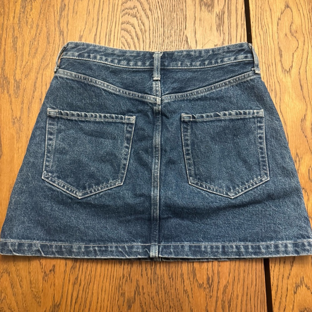 Abercrombie & Fitch Blue Denim Mini Skirt A line Jean. Natural rise 27 size 4 - Picture 7 of 7